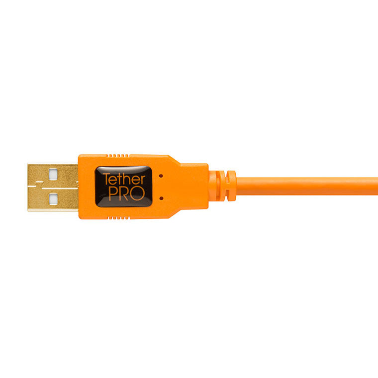 Tether Tools TetherPro USB 2.0 to Mini-B 8-Pin, 15' (4.6m), ORG