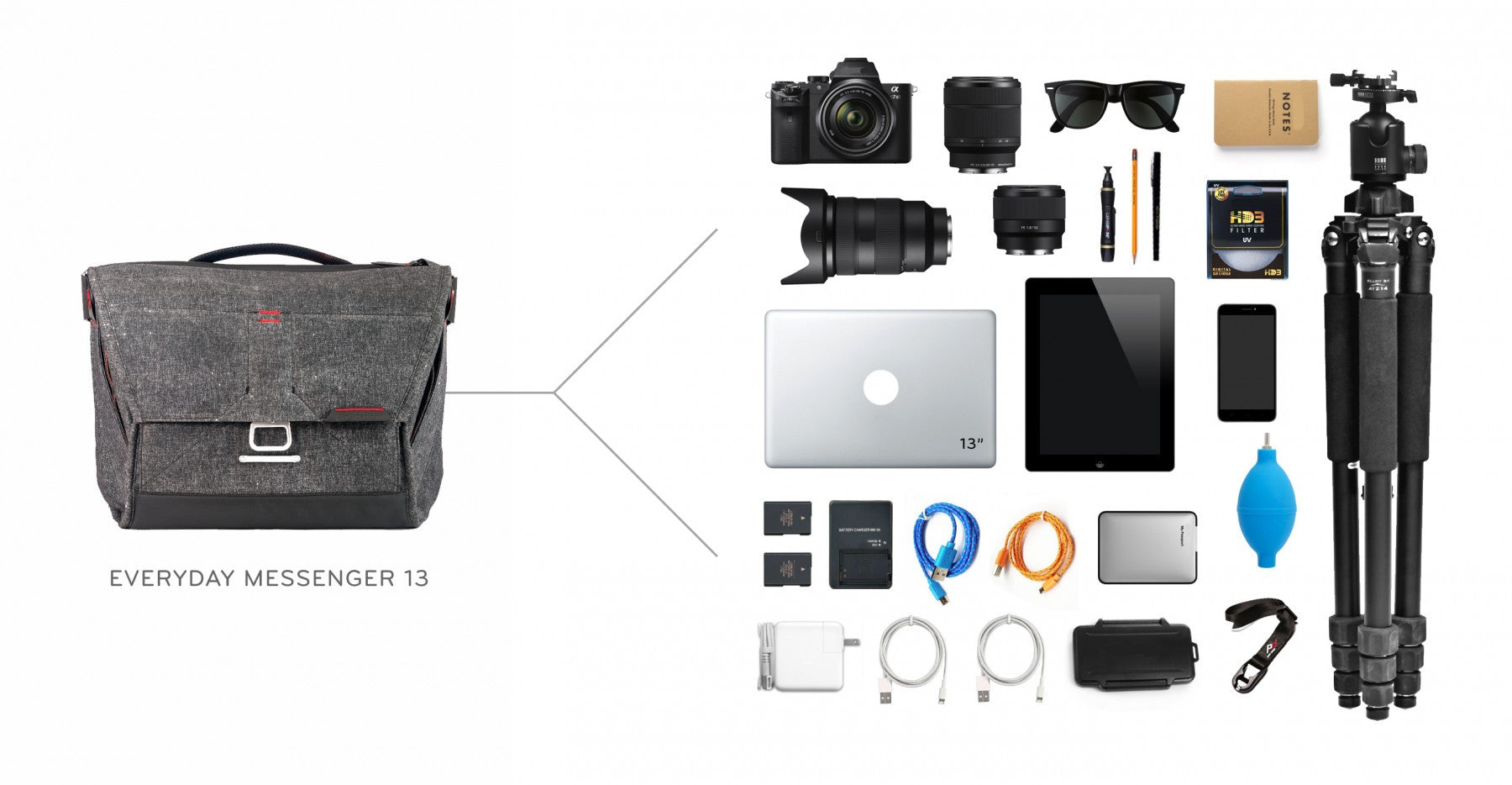 Peak Design The Everyday Messenger 13” – Charcoal, bags shoulder bags, Peak Design - Pictureline  - 5