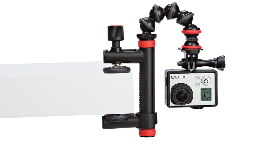 Joby Action Clamp & GorillaPod Arm (Black/Red), video gopro mounts, Joby - Pictureline  - 1