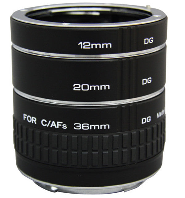 Kenko Auto Extension Tube Set DG for Nikon (12, 20, and 36mm), lenses optics & accessories, Hoya - Pictureline  - 1