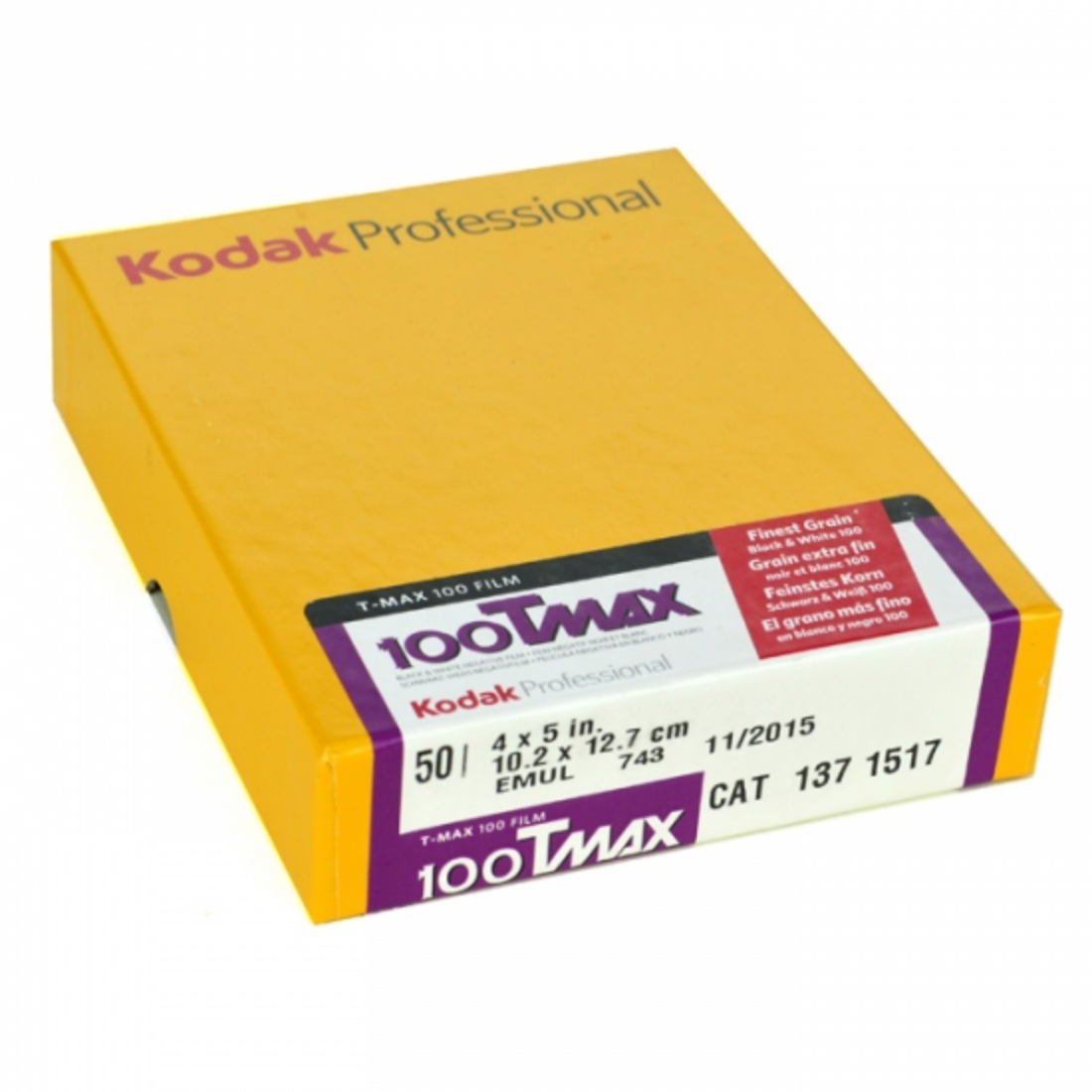 Kodak TMAX 100 4x5 50 B&W Film