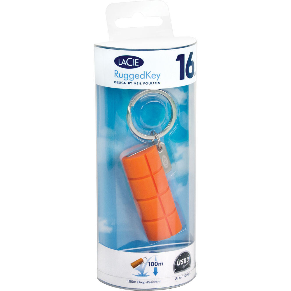LaCie RuggedKey USB 3.0 Flash Drive 16GB, computers flash storage, Lacie - Pictureline  - 6