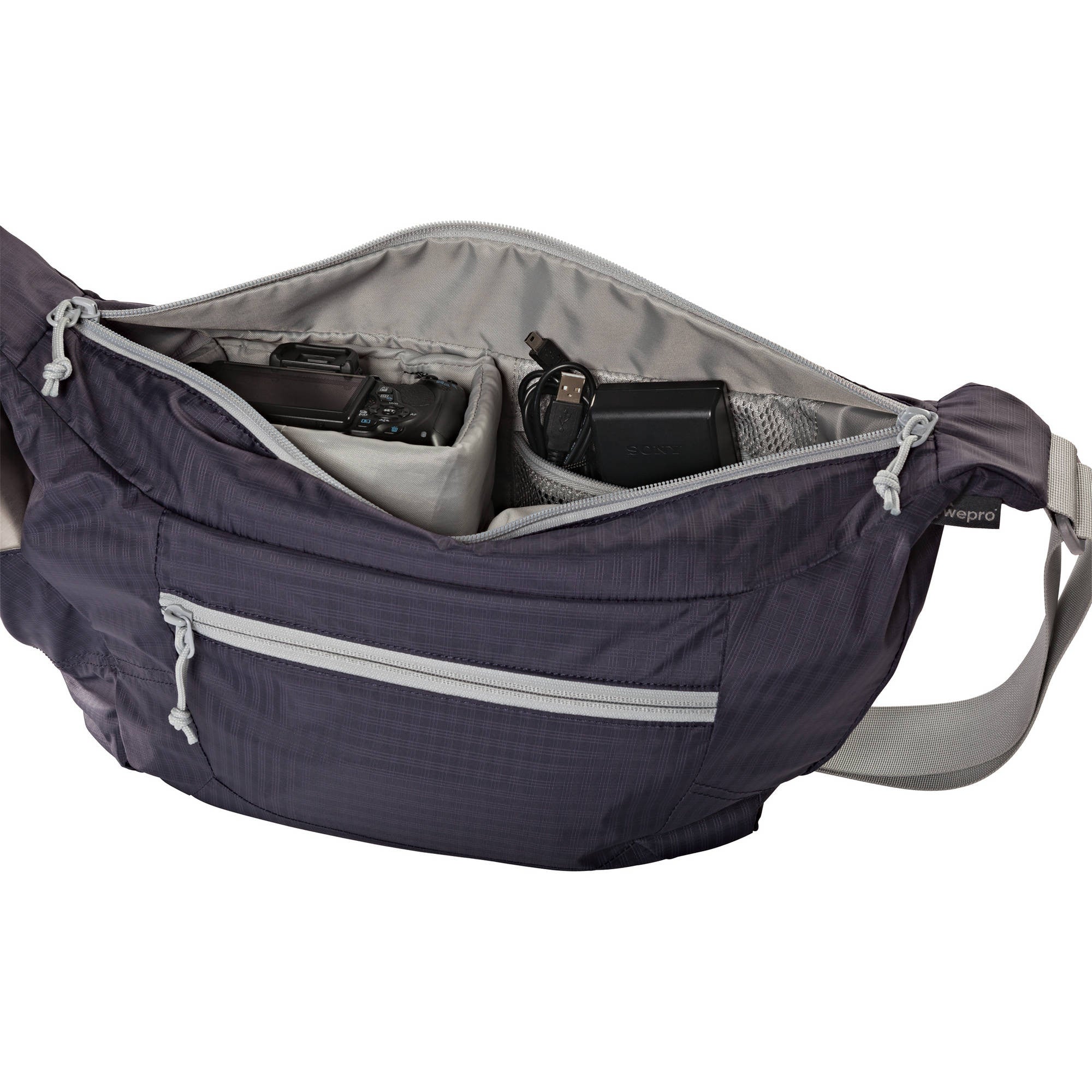 Lowepro Photo Sport Shoulder 12L Camera Bag (Purple/Grey), bags shoulder bags, Lowepro - Pictureline  - 9