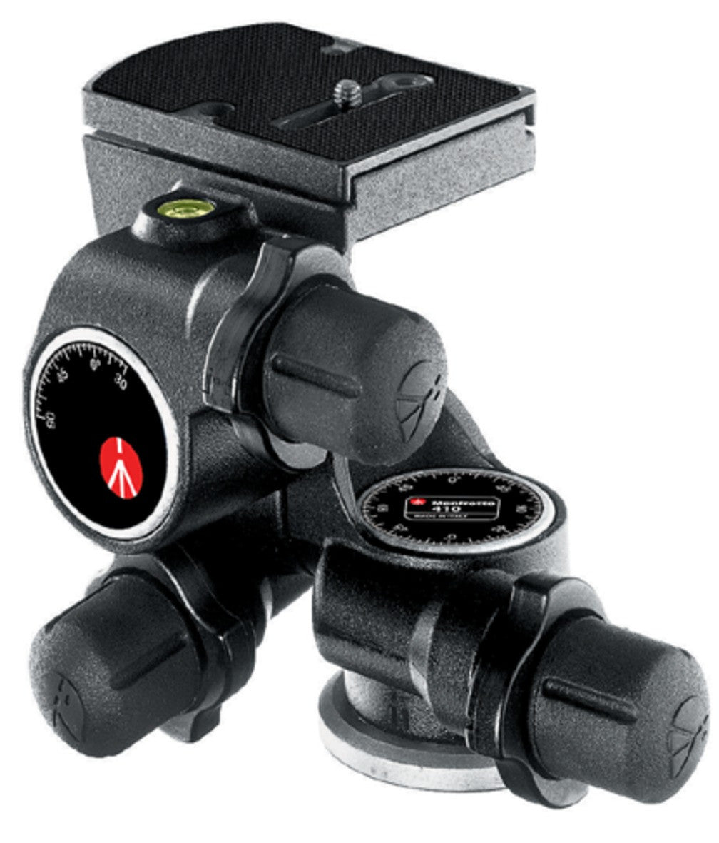Manfrotto 410 Junior Geared Head w/RC4, tripods other heads, Manfrotto - Pictureline 
