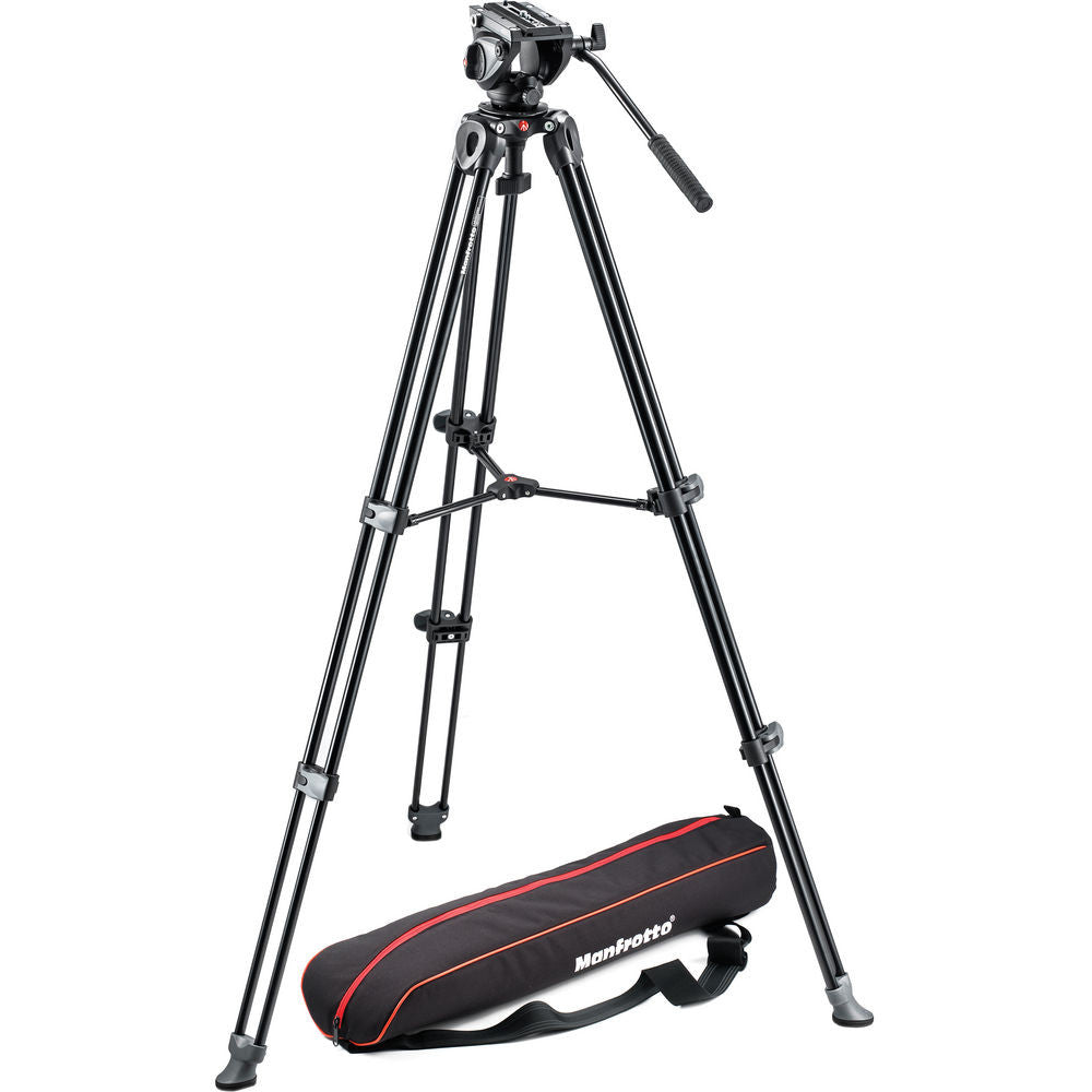Manfrotto Video MVT502AM tripod with MVH500A Pro Fluid Head and Bag, tripods video tripods, Manfrotto - Pictureline  - 1