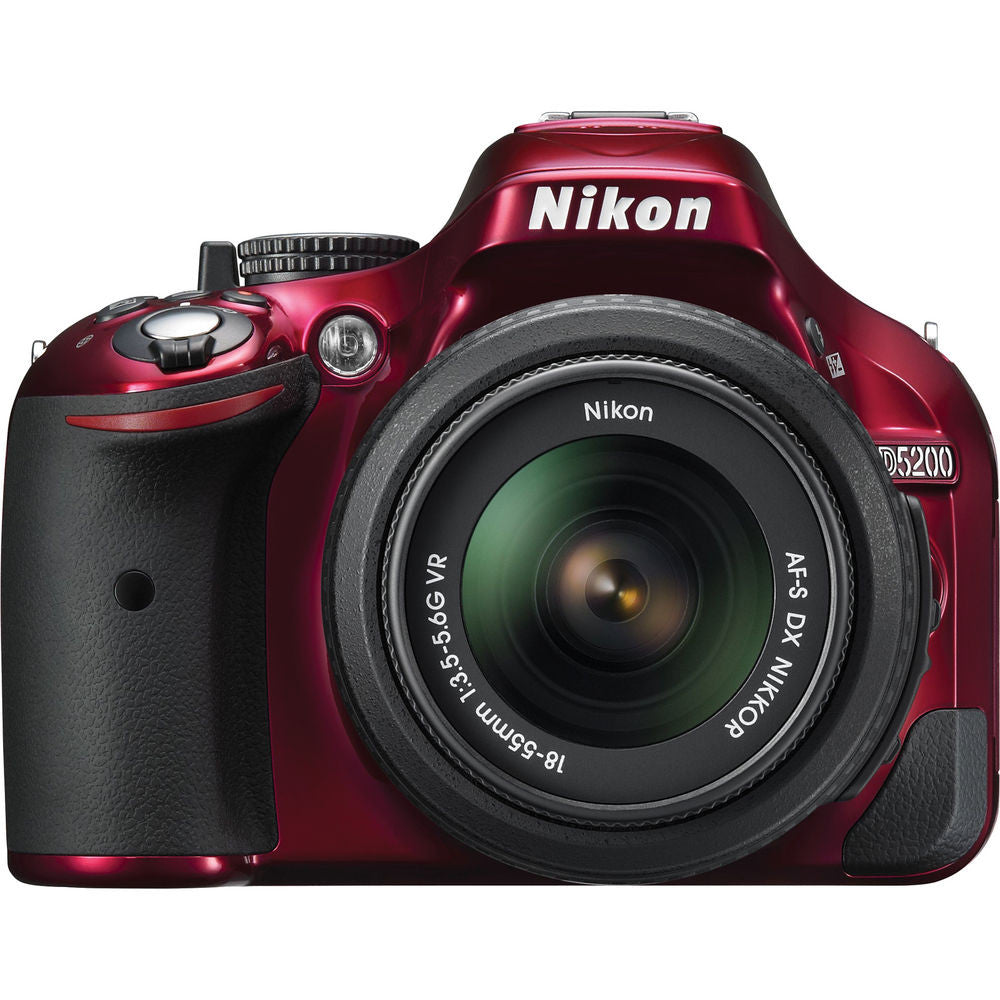 Nikon D5200 DX Digital SLR Camera w/ 18-55mm DX VR Lens (Red), discontinued, Nikon - Pictureline  - 1