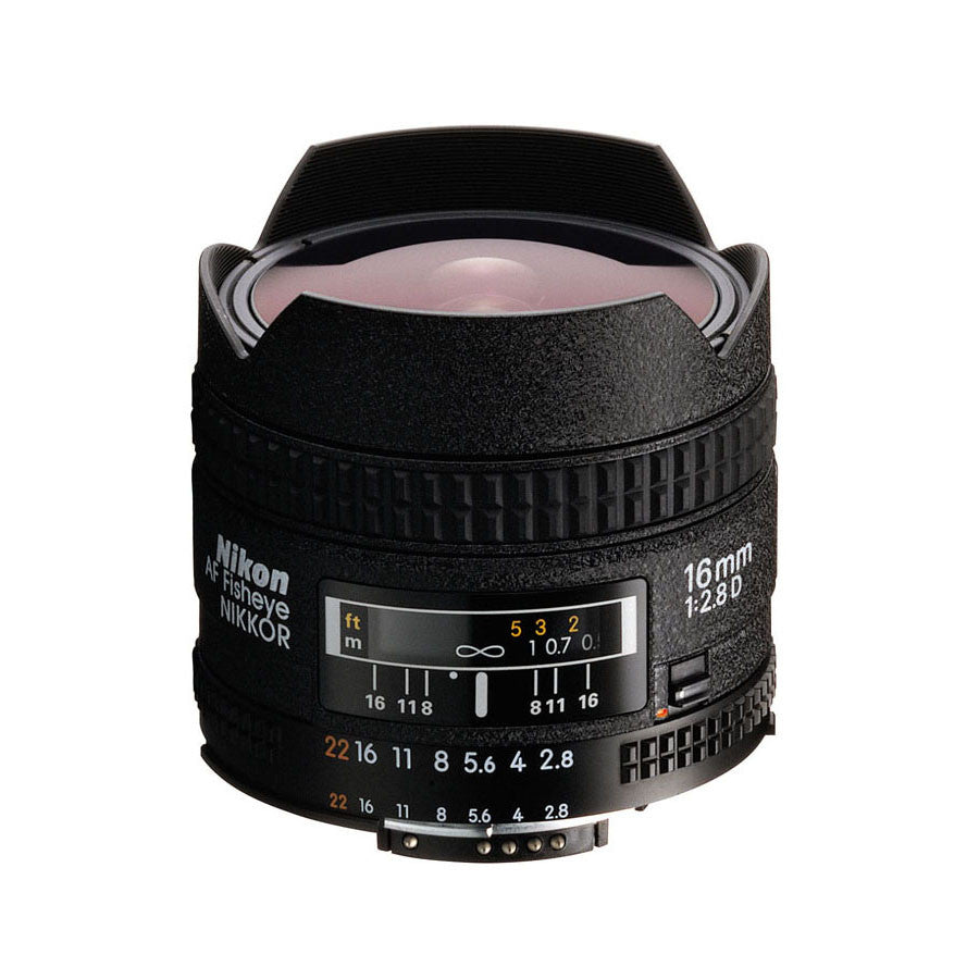 Nikon 16mm f/2.8D AF Nikkor Fish-Eye Lens, lenses slr lenses, Nikon - Pictureline 