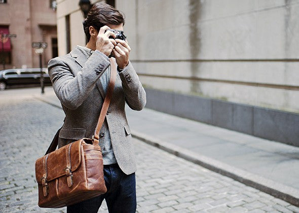 ONA The Brixton Camera and Laptop Messenger Bag Antique Cognac Leather ONA The Brixton Camera and Laptop Messenger Bag Antique Cognac Leather