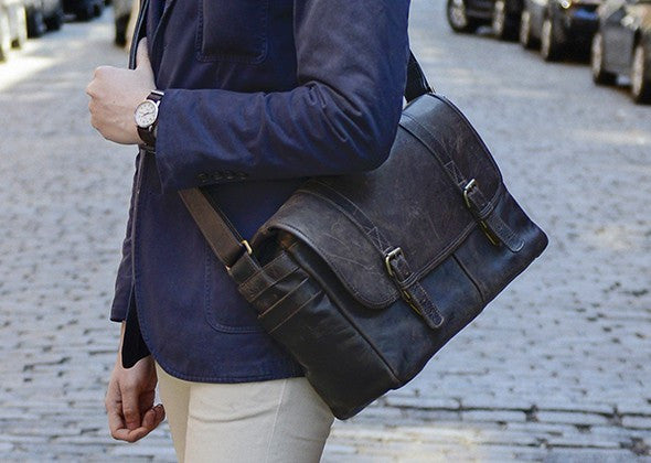 brixton canvas backpack laptop ONA The Brixton Camera and Laptop Messenger Bag Dark Truffle Leather