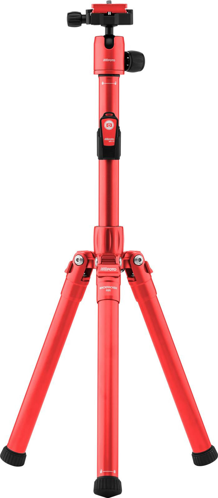 MeFOTO BackPacker Air Tripod Kit (Red), tripods travel & compact, MeFOTO - Pictureline  - 2