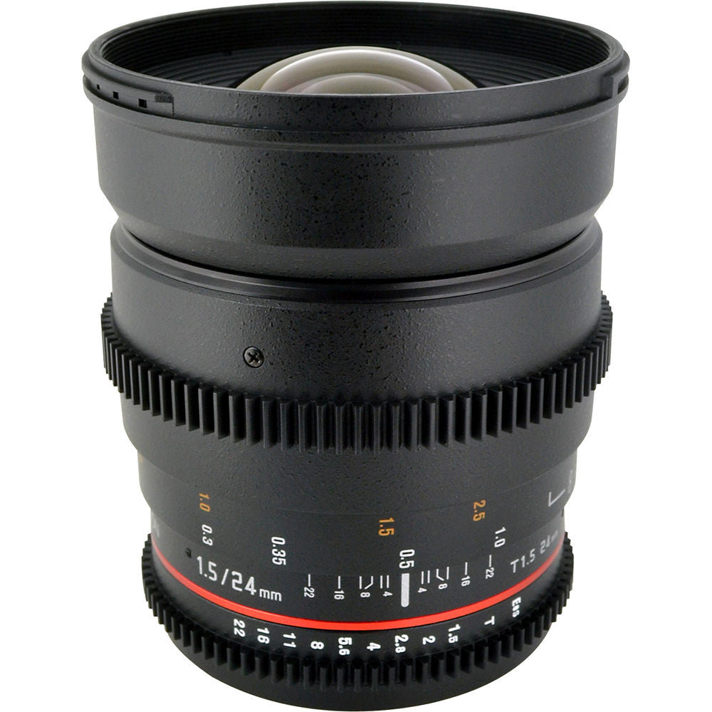Rokinon 24mm T1.5 Cine ED UMC Wide-Angle Lens Canon, lenses cinema, Rokinon - Pictureline  - 1