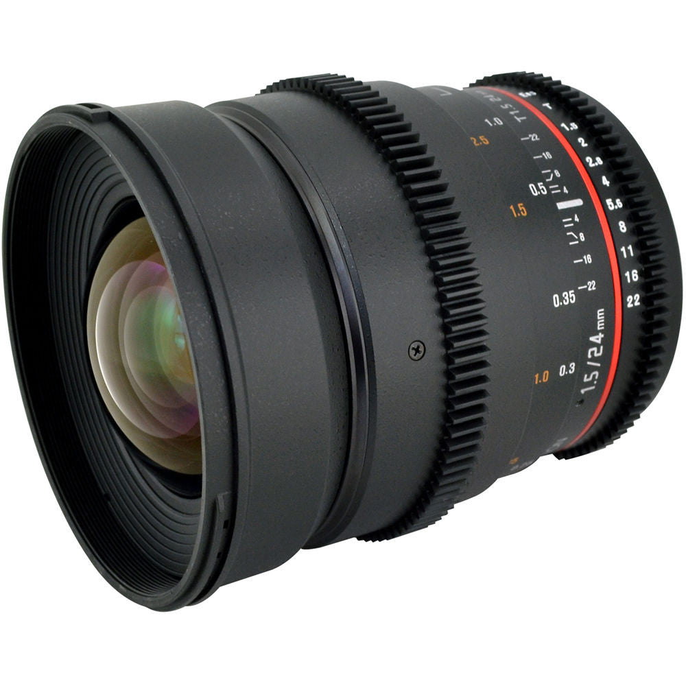 Rokinon 24mm T1.5 Cine ED UMC Wide-Angle Lens Canon, lenses cinema, Rokinon - Pictureline  - 2