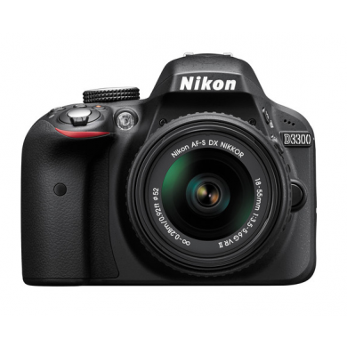 Nikon D3300 DX-format Digital SLR Kit w/ 18-55mm DX VR II Zoom Lens Black, discontinued, Nikon - Pictureline  - 1