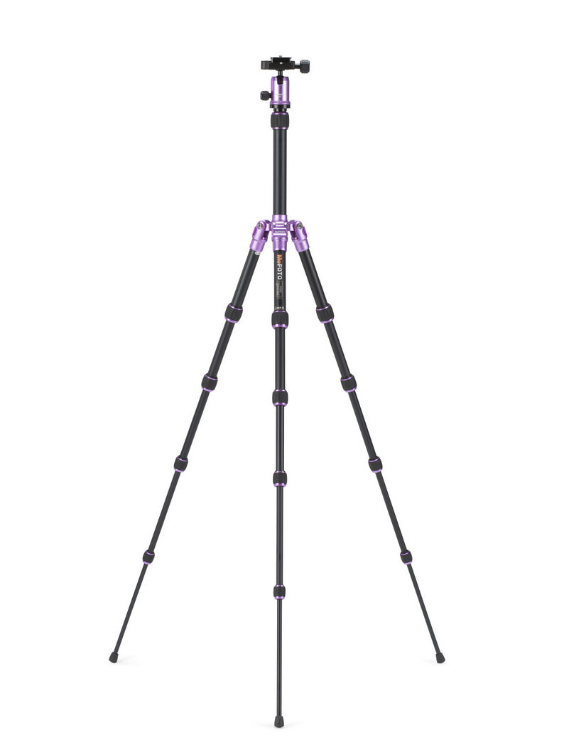 MeFOTO BackPacker Tripod Kit (Purple), tripods travel & compact, MeFOTO - Pictureline  - 2