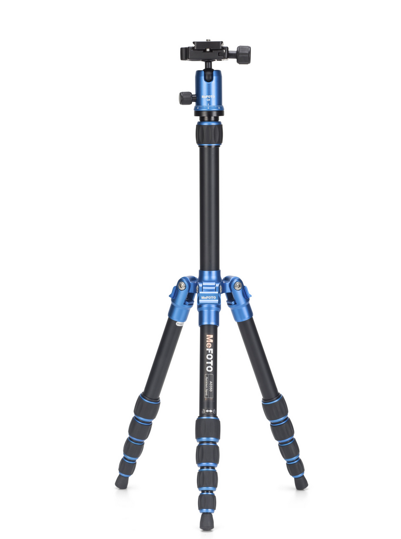 MeFOTO BackPacker Tripod Kit (Blue), tripods travel & compact, MeFOTO - Pictureline  - 1