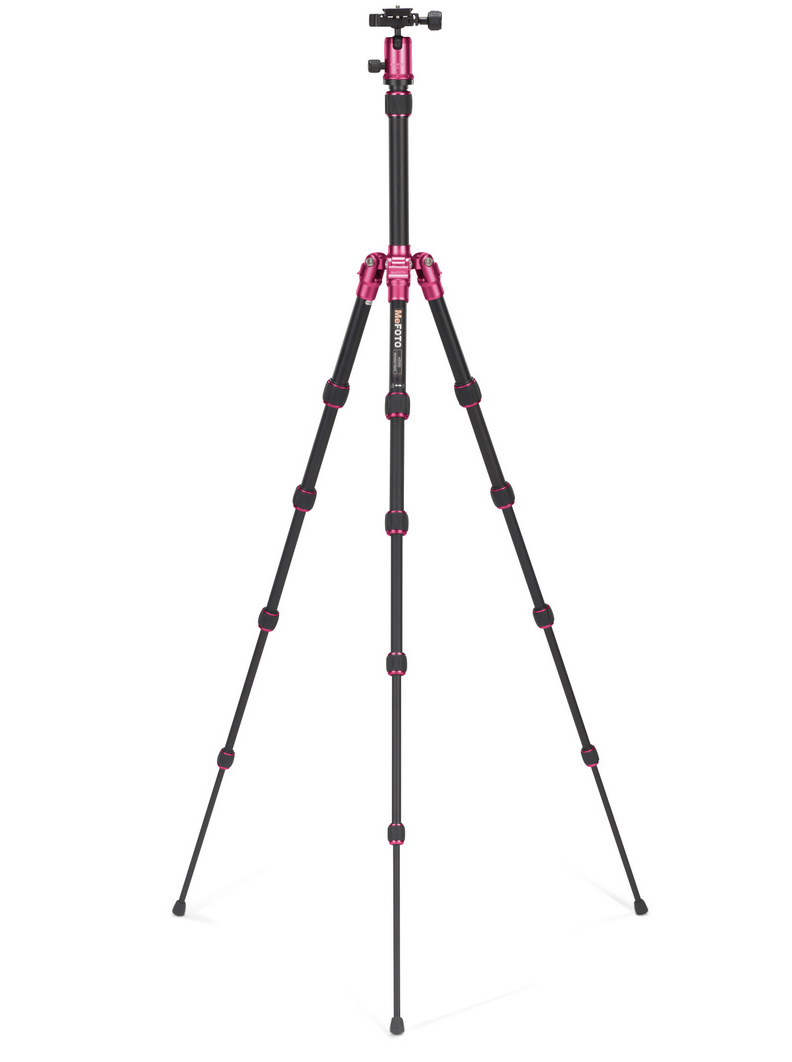 MeFOTO BackPacker Tripod Kit (Hot Pink), tripods travel & compact, MeFOTO - Pictureline  - 2