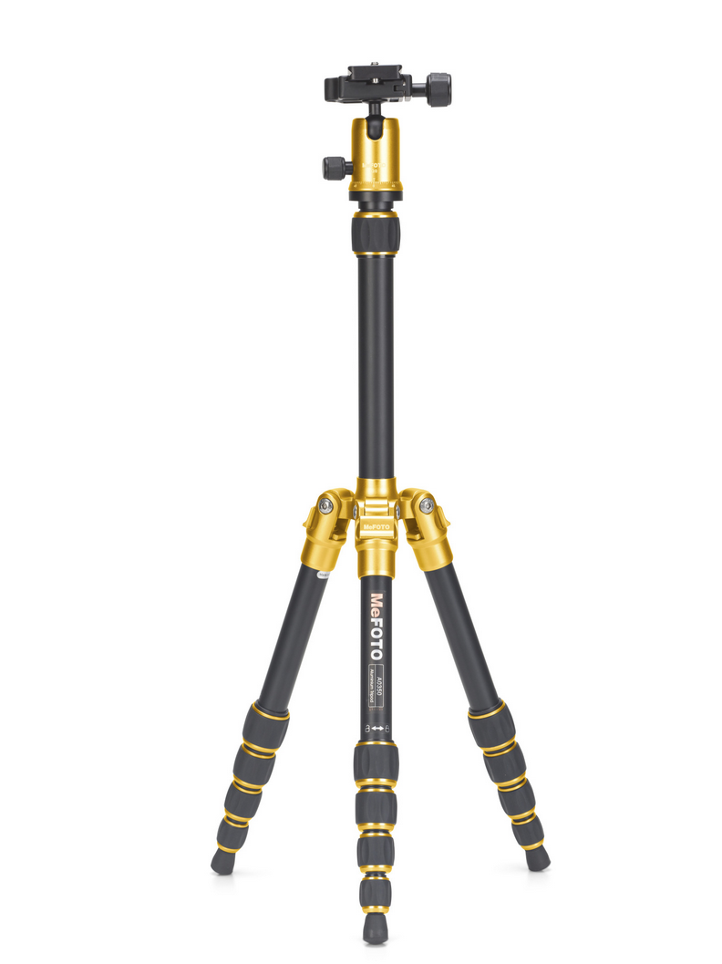 MeFOTO BackPacker Tripod Kit (Yellow), tripods travel & compact, MeFOTO - Pictureline  - 1