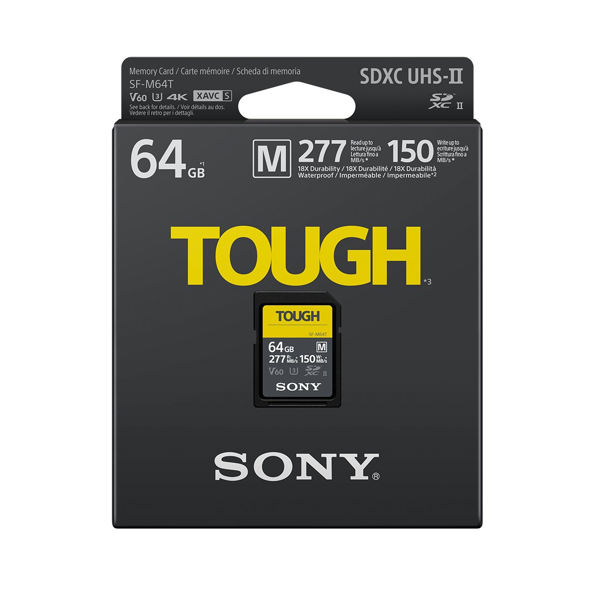 Sony 64GB SF-M TOUGH UHS-II SDXC (V60) Card