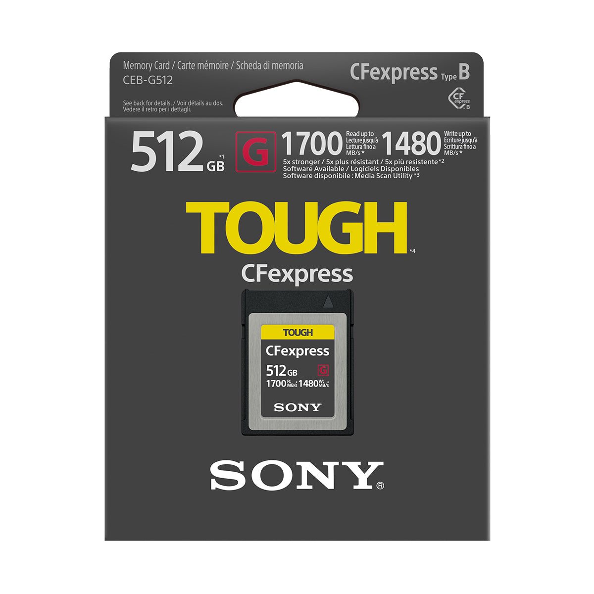 Sony TOUGH 512GB CFexpress Type B Card