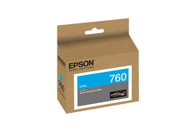 Epson T760220 P600 Cyan Ink Cartridge (760), printers ink small format, Epson - Pictureline 