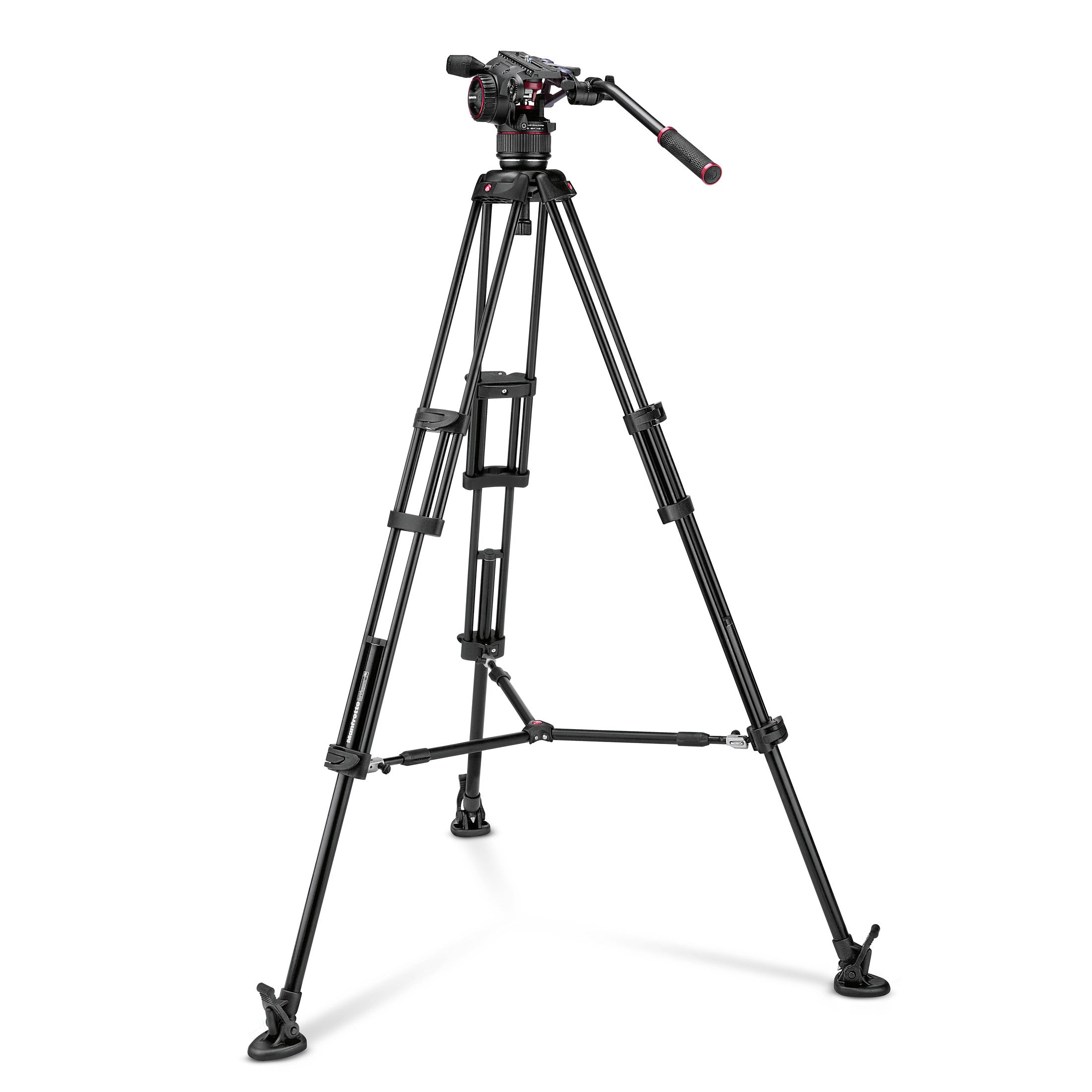Manfrotto MVKN8TWINMUS Video Kit with Nitrotech N8 Head & 546B Twin Leg with Mid-Level Spreader Tripod