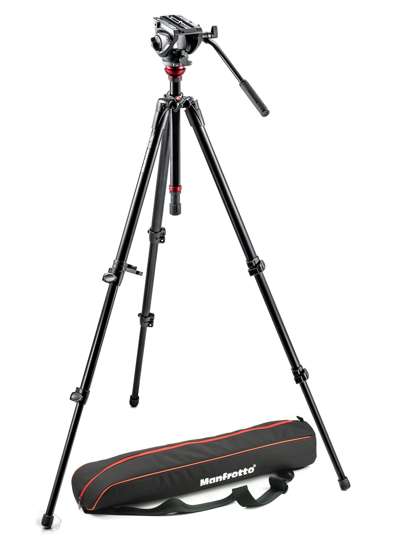 Manfrotto Video MVH500AH Pro Fluid Head with 755XBK Tripod and Bag, tripods video tripods, Manfrotto - Pictureline 