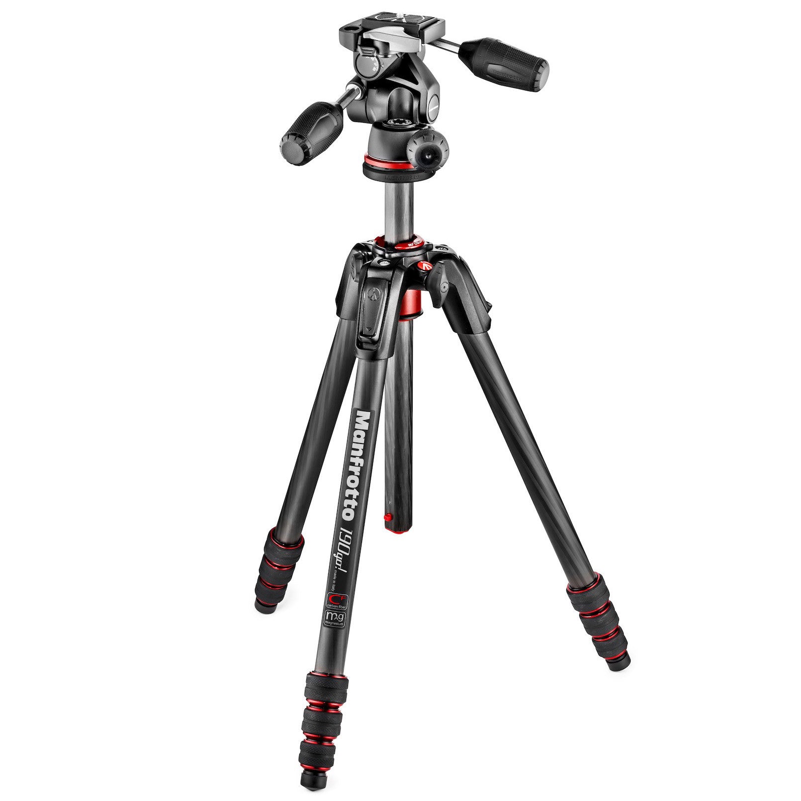 Manfrotto 190go! Carbon Fiber 4 Section Tripod with 3 Way Head