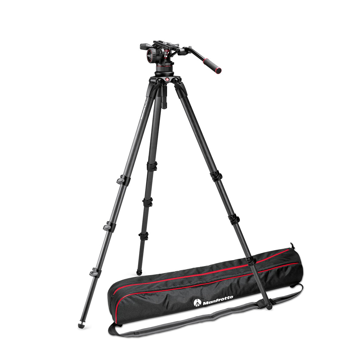 Manfrotto MVKN12CTALLUS Video Kit with Nitrotech N12 Head & Tall Single Leg CF Tripod