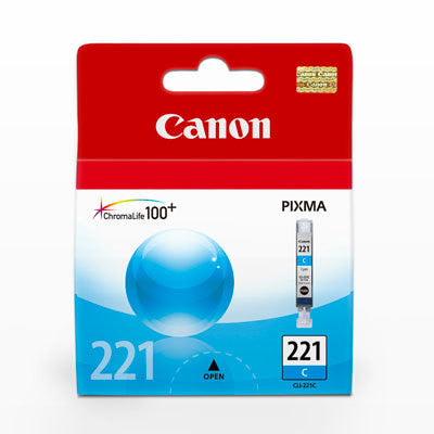 Canon CLI-221 Cyan Ink Tank, printers ink small format, Canon - Pictureline 