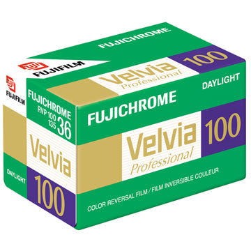 Fujichrome Velvia 100 135-36 Film (One Roll), camera film, Fujifilm - Pictureline 