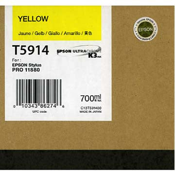 Epson T591400 11880 Ink Yellow 700ml, papers ink large format, Epson - Pictureline  - 1