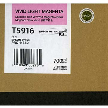 Epson T591600 11880 Ink Vivid Light Magenta 700ml, papers ink large format, Epson - Pictureline  - 1